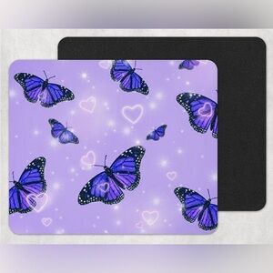 PURPLE Butterfly Sparkle Mouse Pad